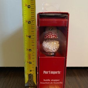 🎄Christmas Glass Snowman Bottle Stopper from Pier 1